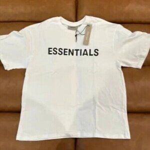 Essentials Fear of God Print Logo White / Black T-Shirt Mens Sizes S, M, L